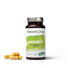 Tilskud: Natures own wholefood CoQ10 Multi 60 vegan kapsler (60 dages forbrug)