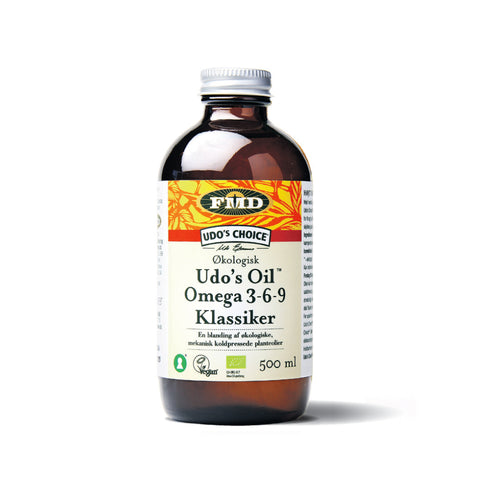 Tilskud: Udo's Oil Omega 3-6-9 klassiker 500 ml økologisk